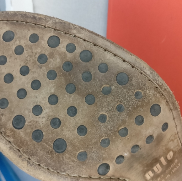 Nylo ALL LEATHER Welted Sole Stacked heel Ankle Boot Handmade in Europe 38Brown - Picture 10 of 16